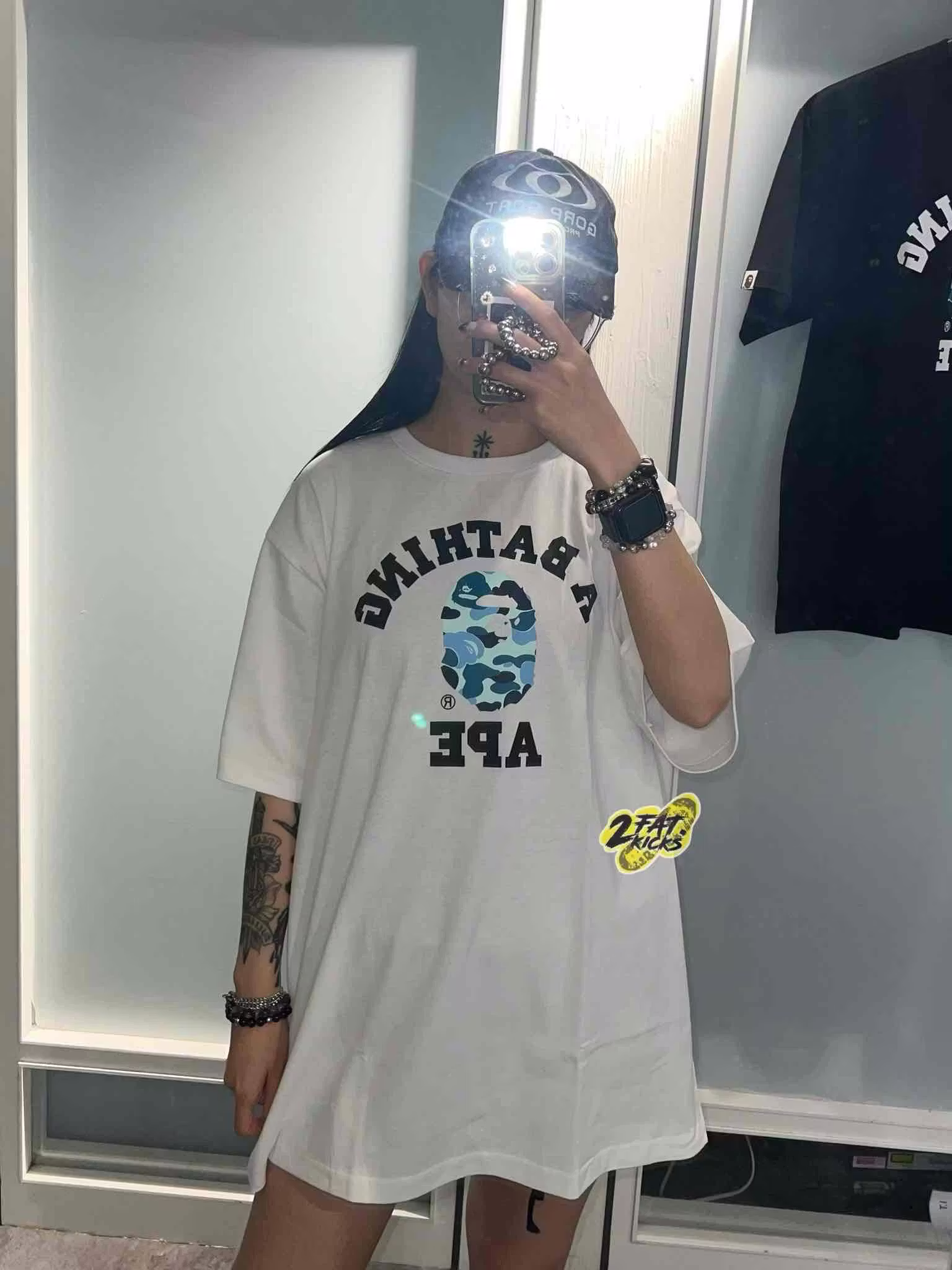 BAPE ABC Camo College Tee Black/Blue BAPE ABC Camo College Tee Black/Blue